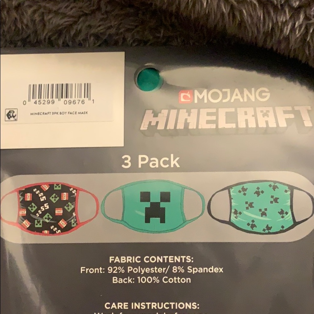 Mine craft face mask for kids under 2